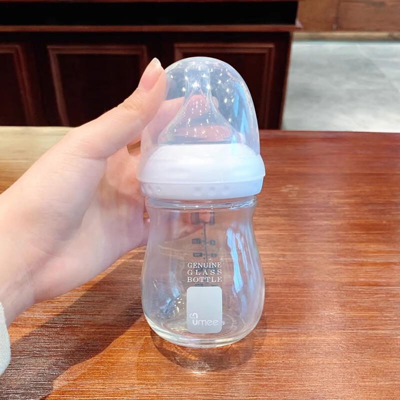 UMEE荷兰umee新生儿防胀气玻璃奶瓶宽口径高硼硅宝宝早产婴儿奶瓶 早产儿奶瓶（150ML+专用奶嘴）