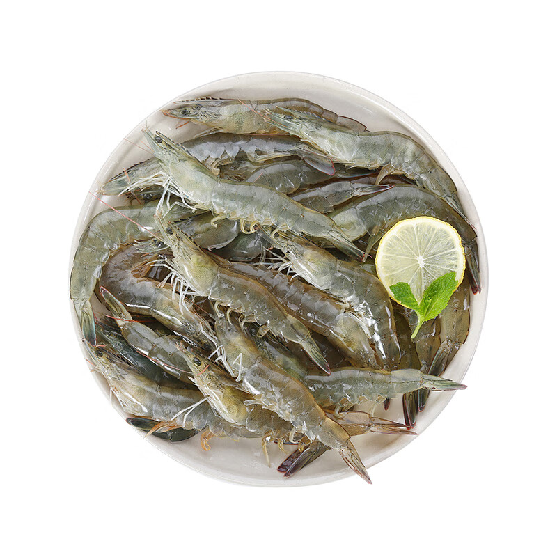 鲜京采 鲜活大海白虾350g（约15-20只）鲜活海鲜虾类 虾青素