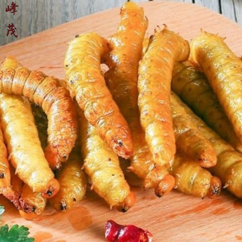 贝棋禾山东特产油炸豆虫豆天蛾豆丹大豆虫高蛋白即食美味大豆虫豆虫蛹