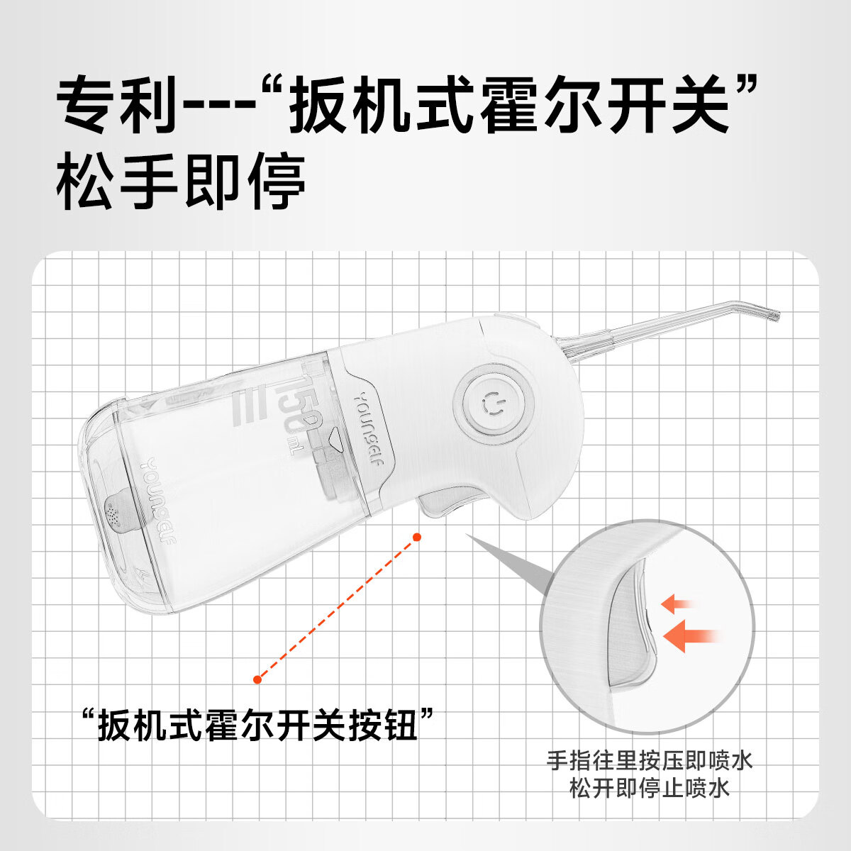 洋精灵冲牙器家用便携儿童电动洗牙仪正畸专用牙结石牙缝清洁-绿色