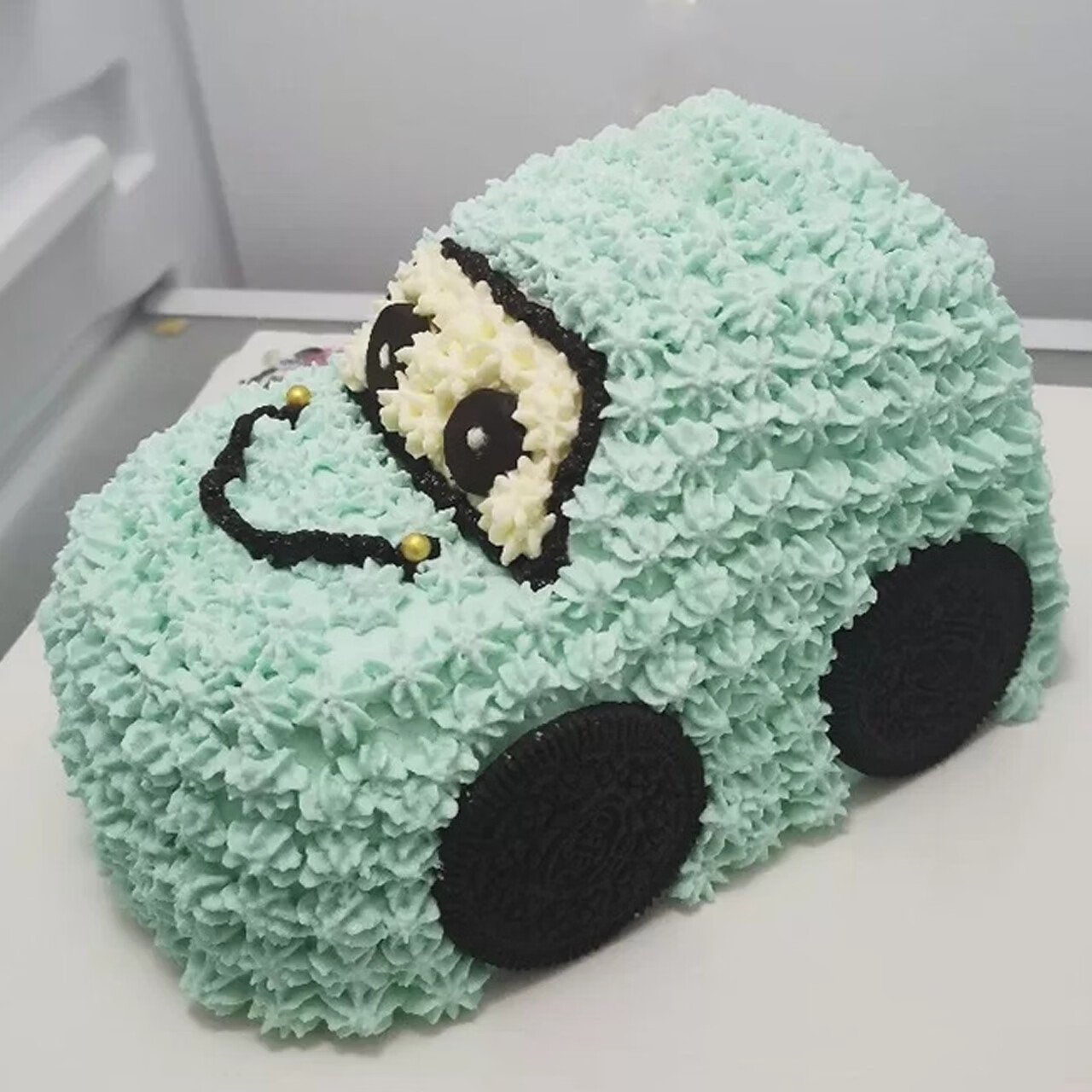 星港湾新款小汽车生日蛋糕警车造型奶油女男孩子男宝儿童岁全国同城