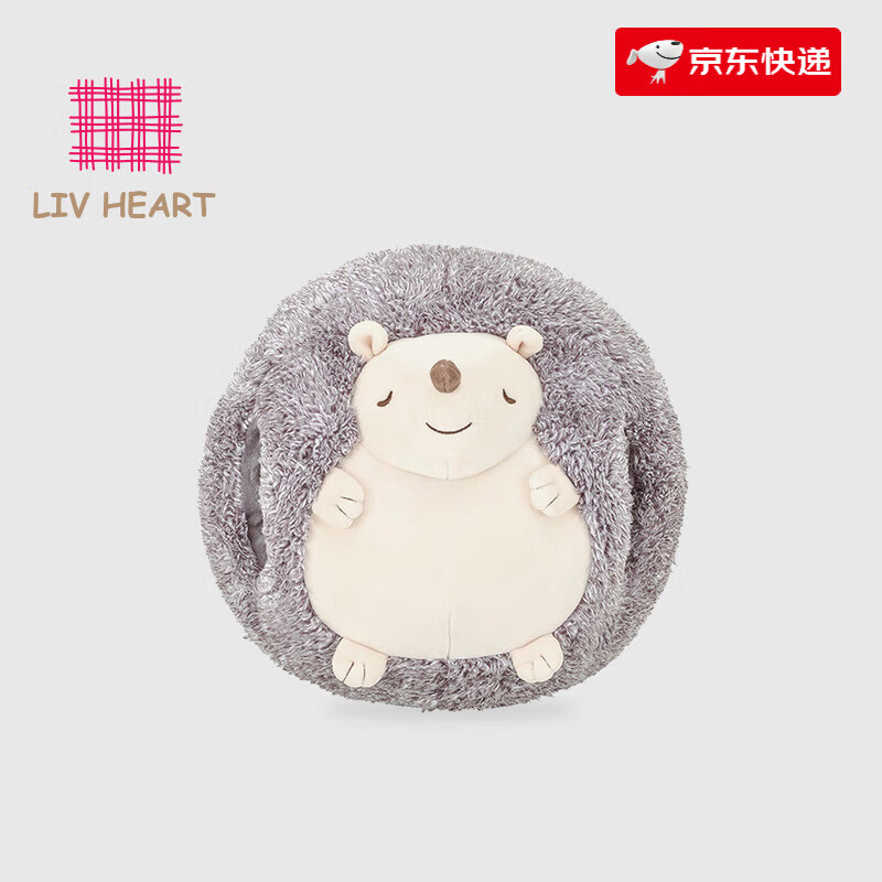 LIV HEART貓頭鷹玩偶暖手抱枕娃娃公仔睡覺抱毛絨玩具女生禮物 哈瑞刺猬 球體抱枕(尺寸見詳情)