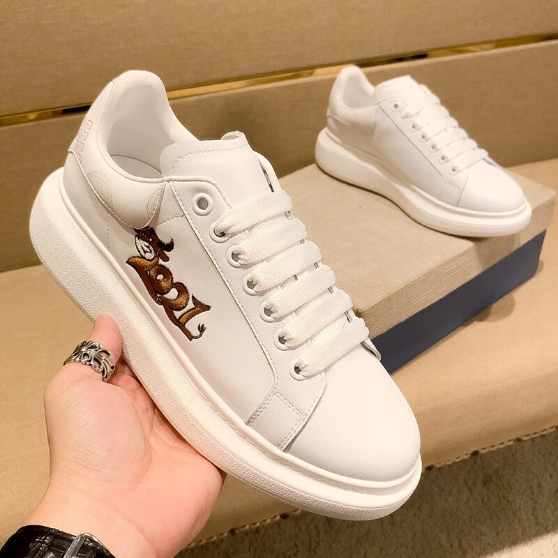 弗酷奇小蜜蜂阿力小白鞋女高品质高版本头层牛皮板鞋男韩版潮品牌鞋子