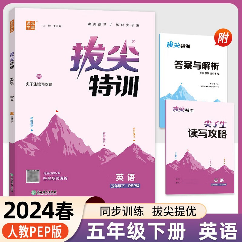 2024春通成学典小学拔尖特训五年级下册英语人教PEP版同步练习册