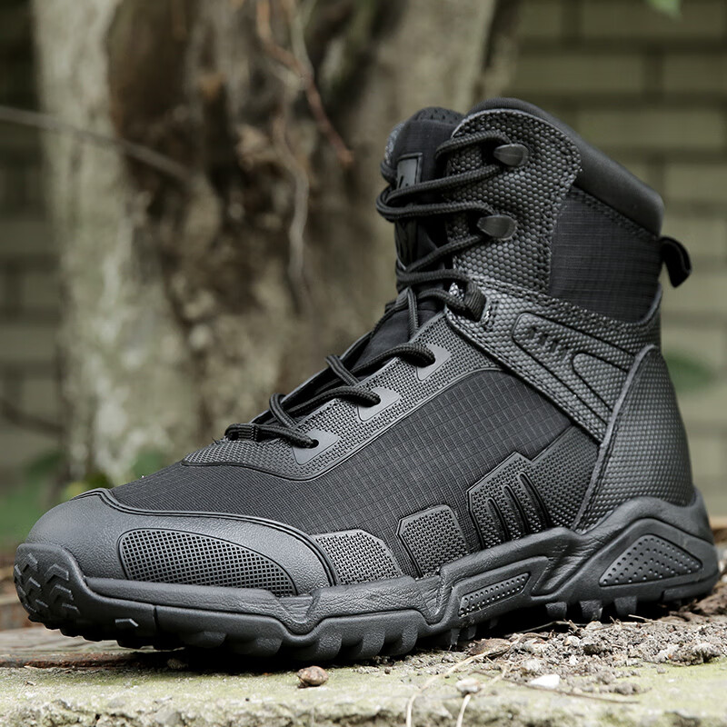 07作战靴加绒款秋冬作战训靴男超轻高帮沙漠鞋透气减震战术户外战加绒