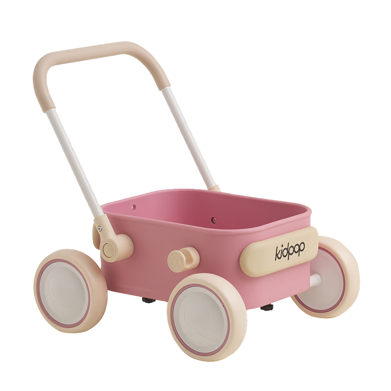 kidpop宝宝学步车推车1-3岁手推车婴儿滑步车手推车滑行车 周岁礼物 童话粉