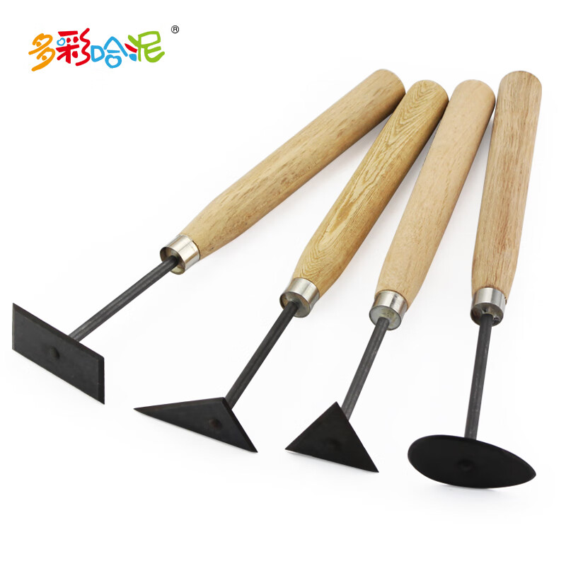 石膏陶艺陶泥修坯刀雕塑泥塑佛像花瓶陶艺工具大车刀 石膏修坯刀4件套