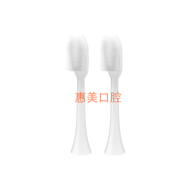 通用纳米软毛硅胶小米t300t500t700素士贝医生多希尔电动牙刷头 2个纳米牙刷头白色