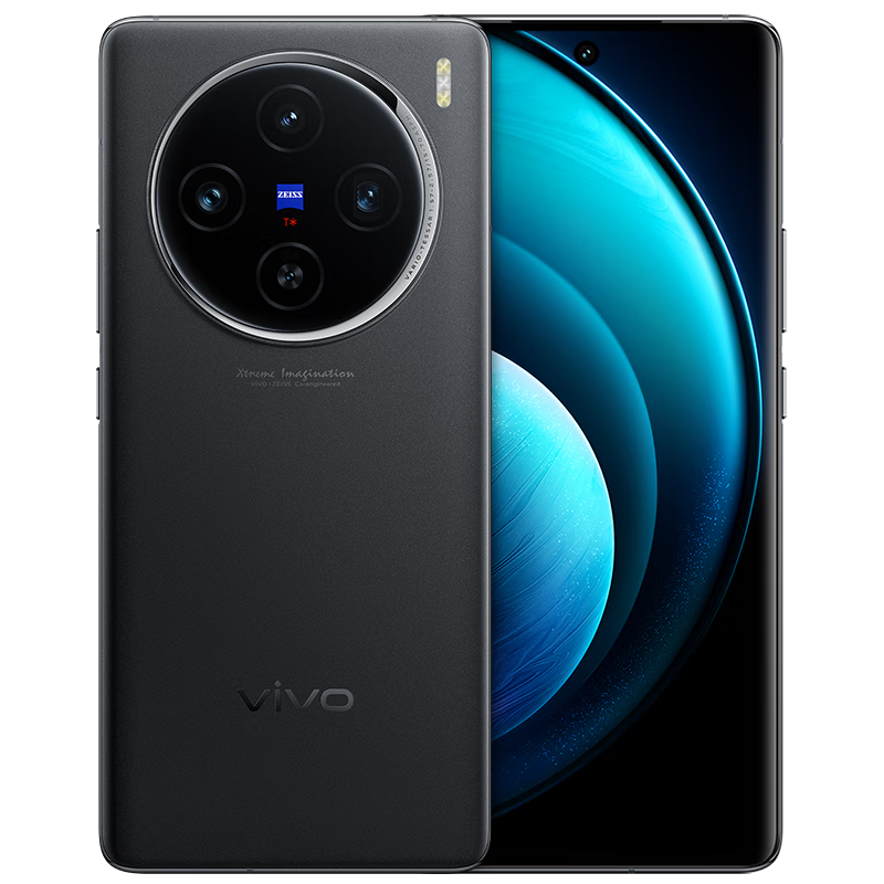 vivo X100 12GB+256GB 辰夜黑 蓝晶×天玑9300 5000mAh蓝海电池 蔡司超级长焦 120W双芯闪充 拍照 手机