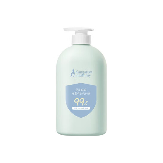 袋鼠妈妈婴儿洗衣液宝宝专用新生婴幼儿内衣裤去污渍酵素抑菌除螨清洗液 抑菌洗衣液600ml