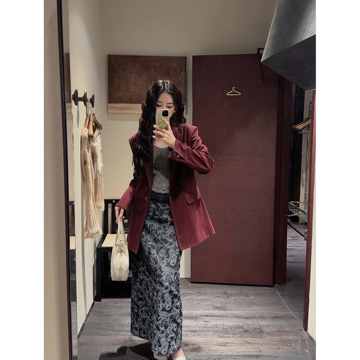 三吉黑花鹦鹉梨严选 【空野】女秋季廓形翻领毛边西装外套高级SJT24228 梅子红 现货 S 京东折扣/优惠券