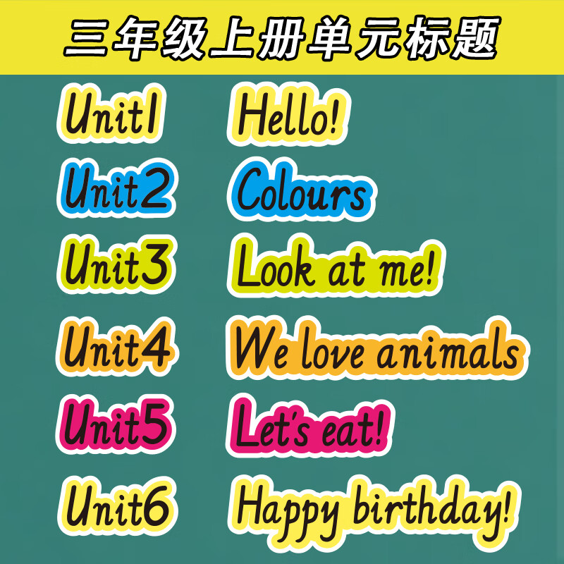5六6年级上下册单元大小标题词条教师公开课堂板书设计卡片黑板贴教具
