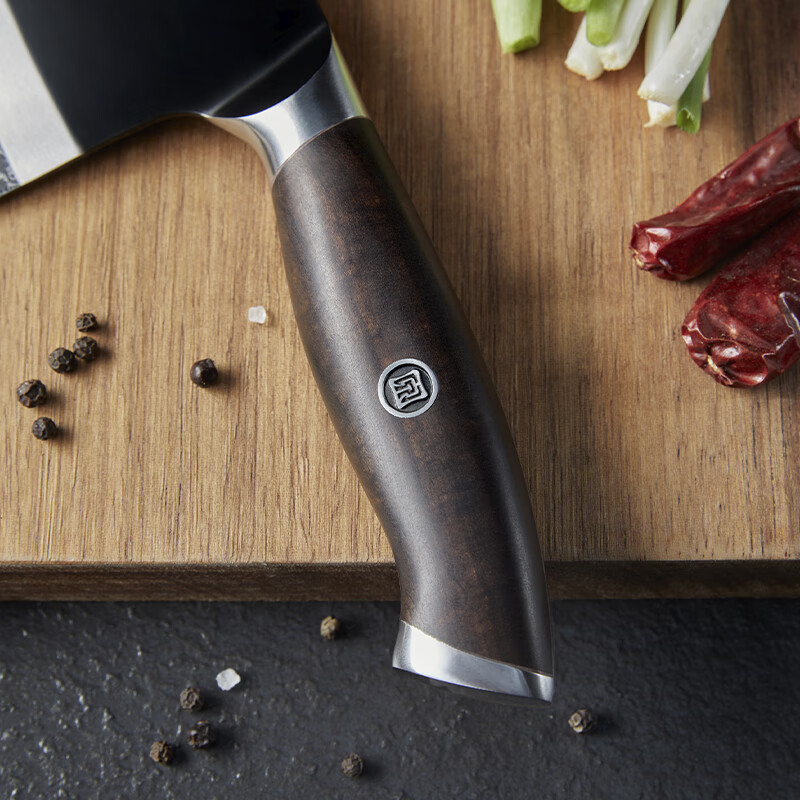 张小泉闲云系列大马士革钢刀家用菜刀切片刀肉片刀具 切片+小厨刀二件套