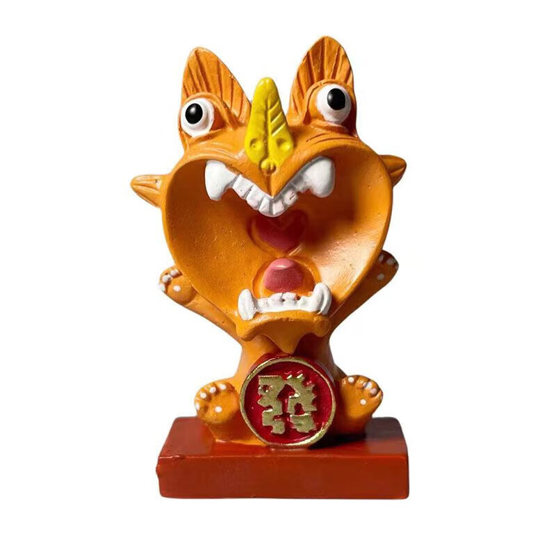 遥绾惜冰箱贴磁性贴创意云南非遗大理古城旅游 瓦猫冰箱贴001(橙)