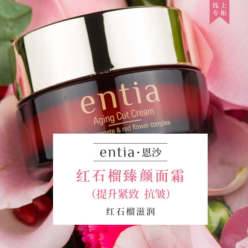 恩沙（ENTIA）韩国进口红石榴保湿紧致抗皱面霜女 60ml