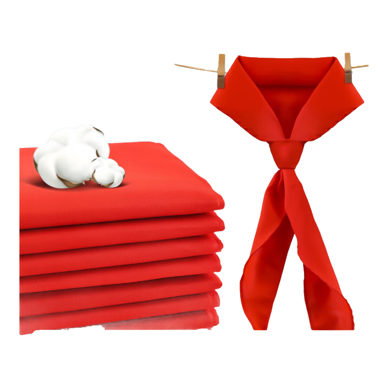 歌珊 紅領(lǐng)巾小學生純棉全棉布加厚標準小號紅領(lǐng)巾 1米（2條盒裝）