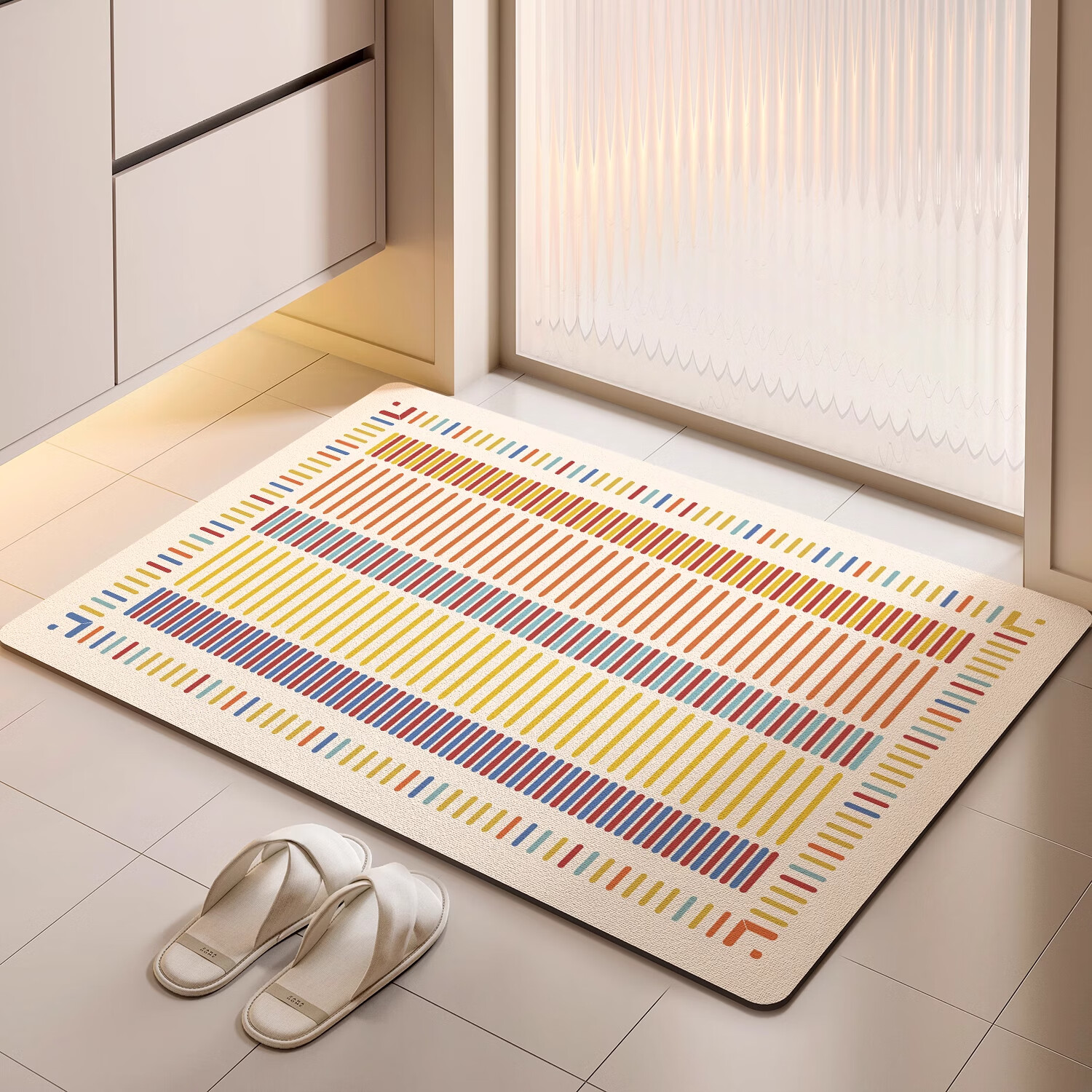 季象家用地垫浴室吸水垫子卫生间厕所门口防滑垫入户厨房卫浴速干脚垫 GZN-缤纷森林 40x60 cm