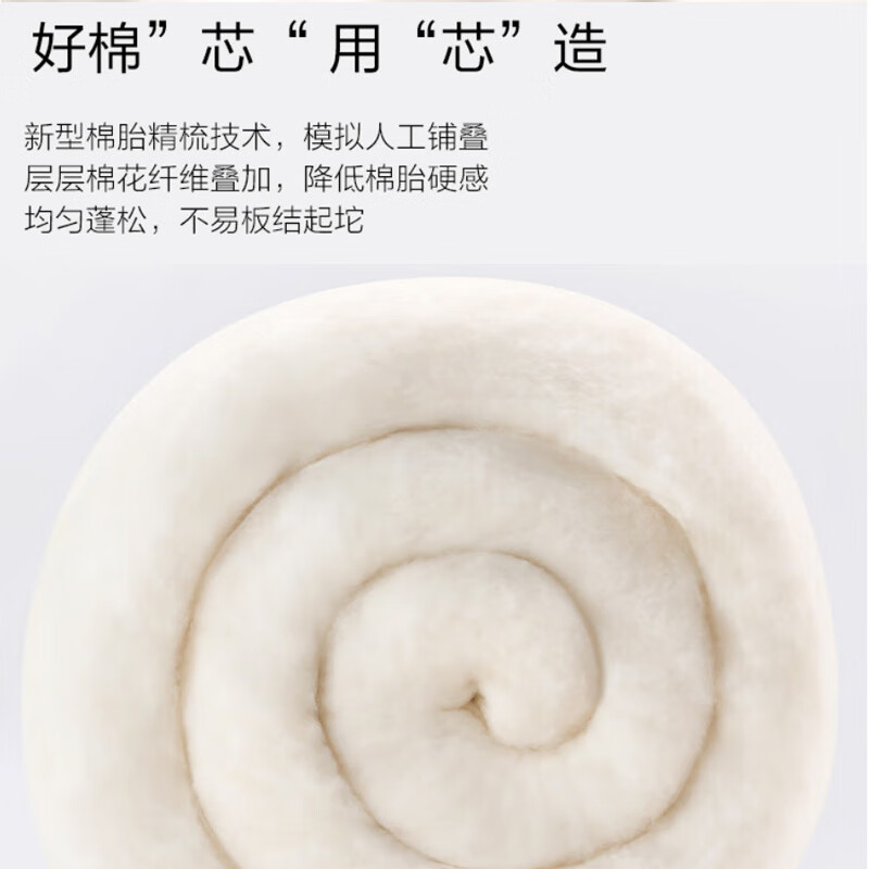 1号会员店100%天然新疆棉花被纯棉被芯冬季厚被保暖无网全棉胎2.0×2.3米8斤