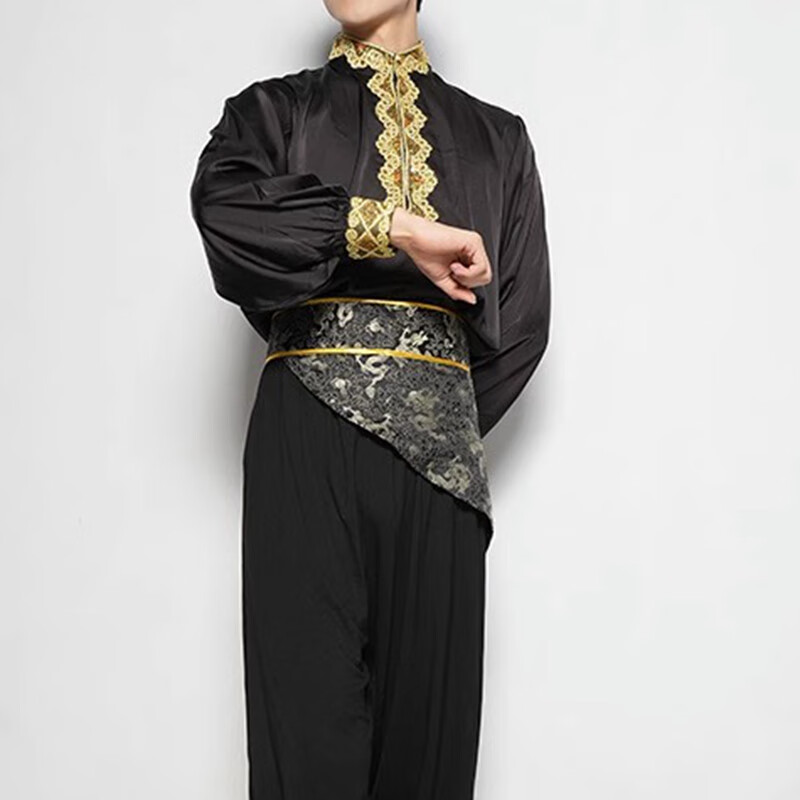 奢依君(sheyijun)维吾尔族服装男 演出服男新疆舞表演艺考练习男生