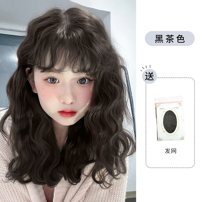揽翼假发女长发法式慵懒卷短卷发羊毛卷中长发仿真发自然全头套式