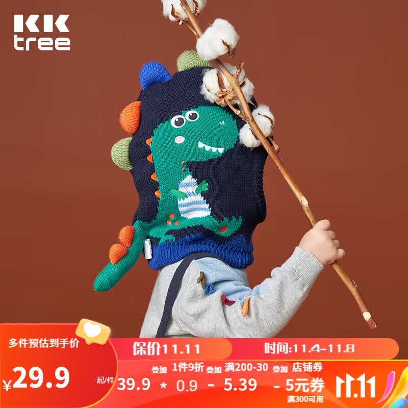 kocotreekk树儿童帽子围脖护耳一体秋冬男女童帽子宝宝儿童帽子针织保暖使用感如何?