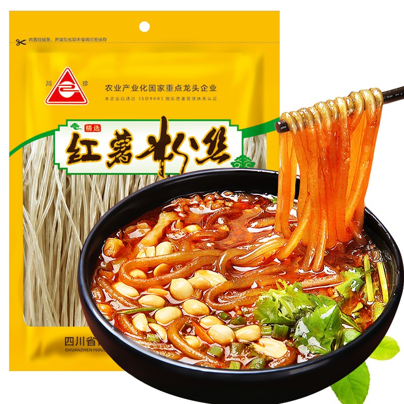 508g 火锅食材 红苕粉条农家酸辣粉火锅炖粉南北干货 红薯粉丝508g/袋