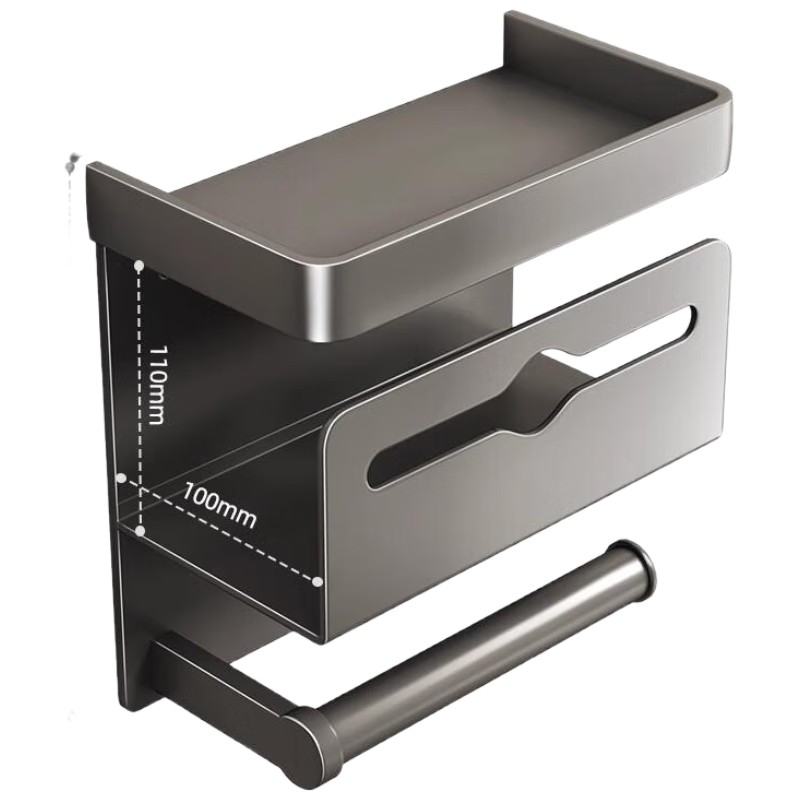 加度 卫生间厕纸盒免打孔厕所纸巾盒壁挂纸巾架卷纸盒卫生纸置物架