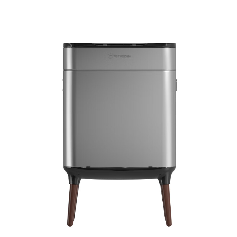 西屋客厅智能垃圾桶电动感应自动带开盖卧室厨房家用款烤漆颜值 带脚钛金银20L