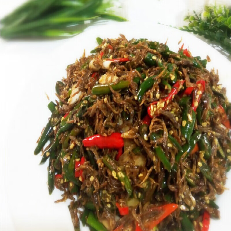 虎钢馋山东特产辣椒炒小鱼青椒炒干锅烤鱼250g