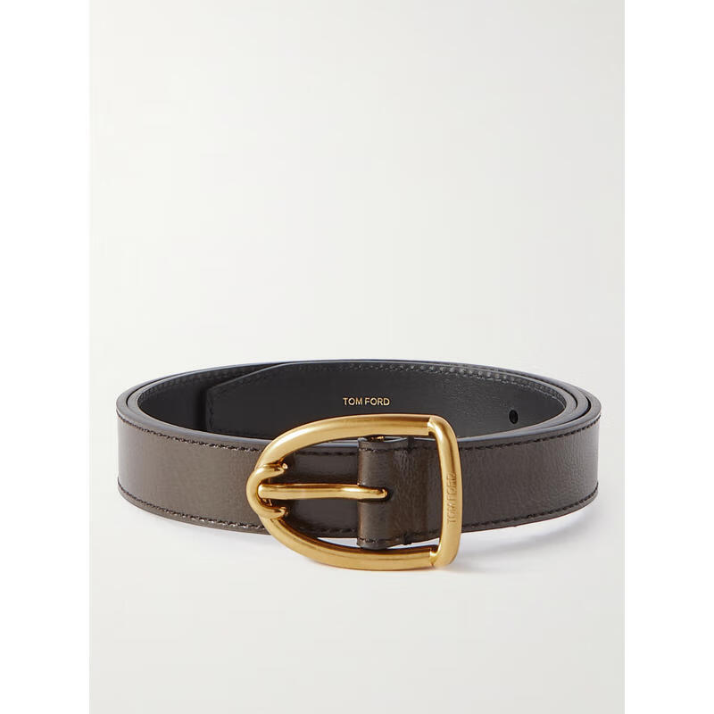 汤姆福特(tom ford) 618男士3cm全粒面皮带皮带 dark brown 100 eu