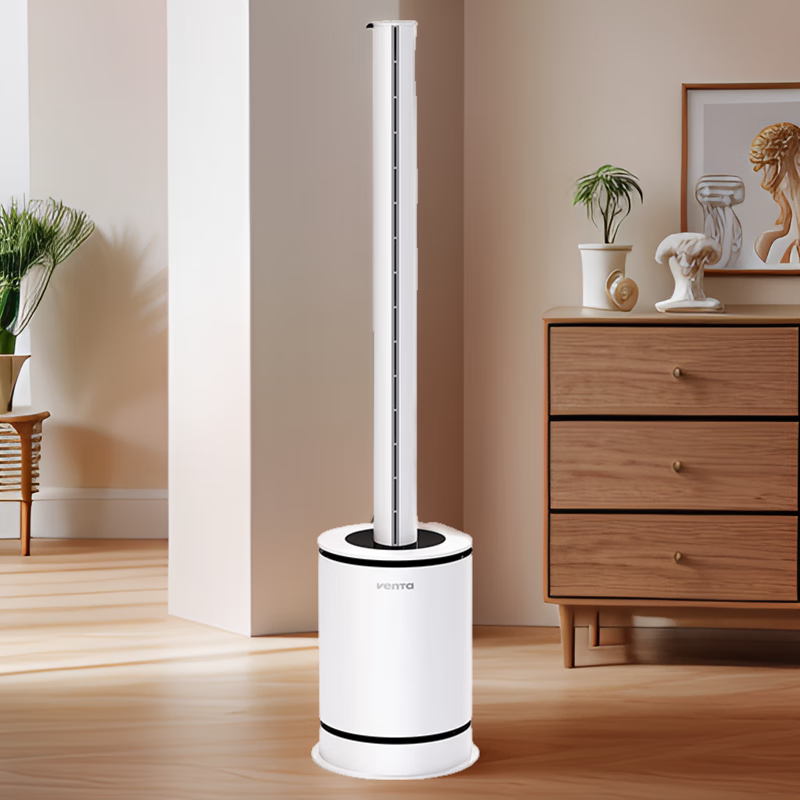 venTa[3年免费滤网]无叶扇暖风扇家用超静音立式空气循环扇净化扇取暖器温坦文塔AP100德国 3合1凉暖风+空气净化