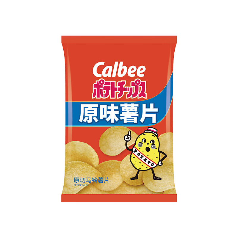 卡乐比(calbee)【99选10】经典薯片系列 烧烤番茄原味60g 休闲零食