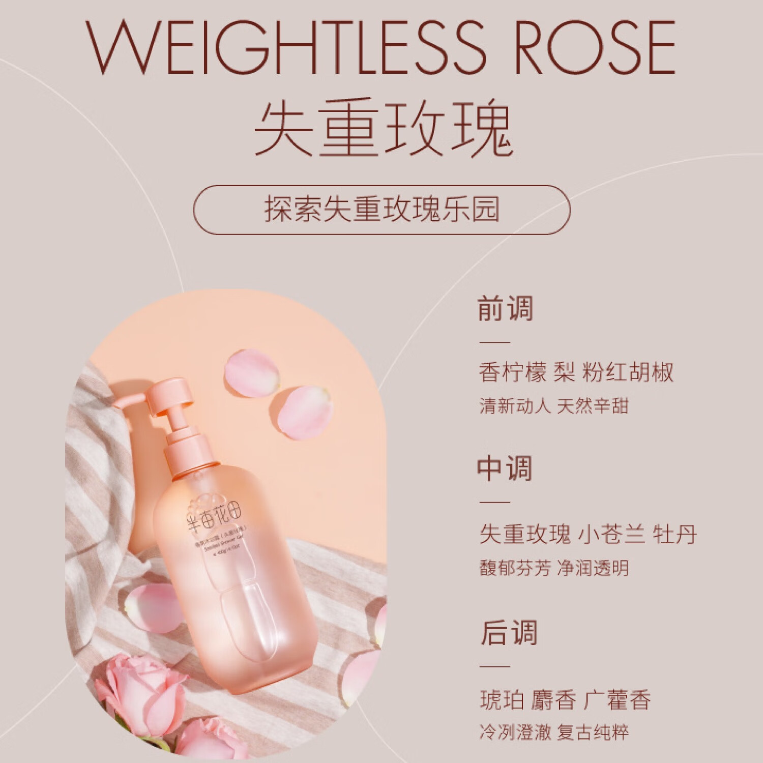 半亩花田香氛洗发水护发素套装蓬松控油祛屑洗发露柔顺持久留香洗发膏女男 控油400g+沐浴露400g