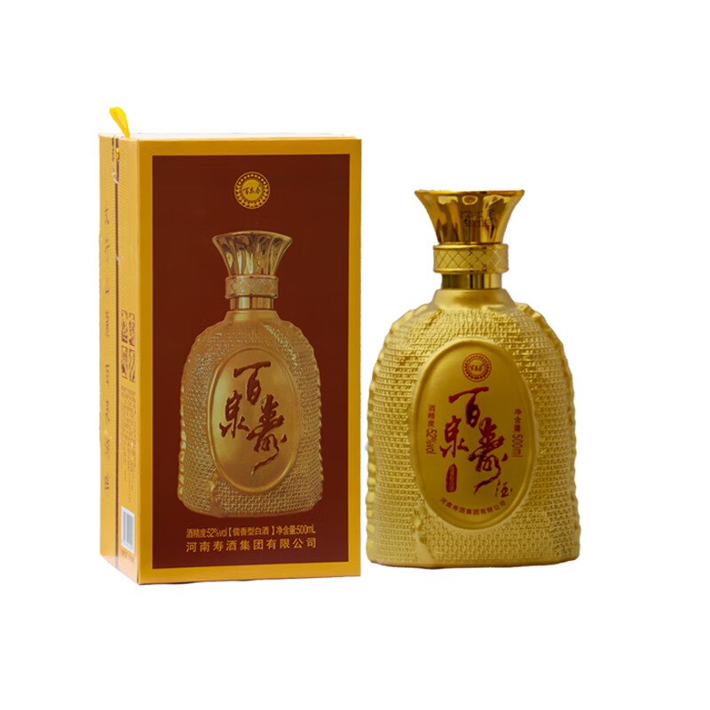 百泉春52度 儒香型白酒 金钱袋 纯粮酿造 52%vol 3000ml 6瓶