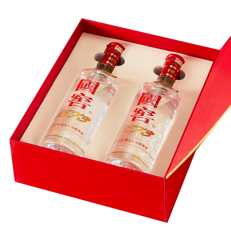 泸州老窖 国窖1573 浓香型 白酒 52度500ml*2瓶 美满如意礼盒 送礼含礼袋