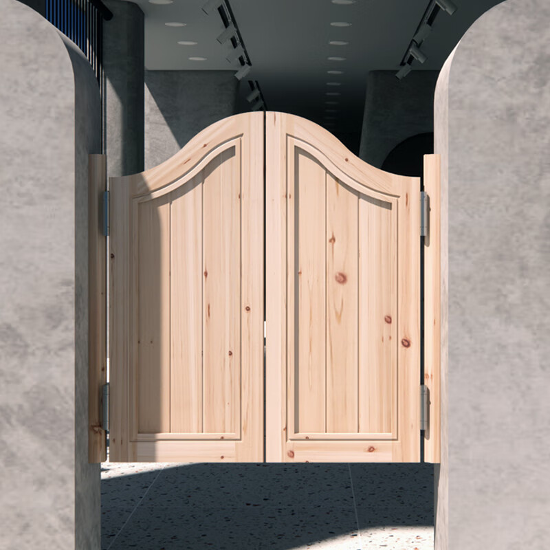 复古实木双开门 原木门简约半腰门吧台门内外双开牛仔门设计酒吧 501