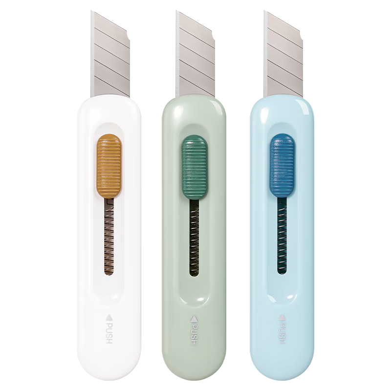 得力（deli）【超级爆款】简约迷你随身美工刀 拆快递小刀 学生美术裁纸刀 小号可爱 2079颜色随机