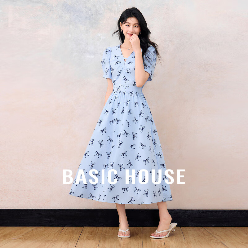 Basic House/�ټҺú�����ӡ������ȹ��ʽ�������г���ȹ�����¿� ��ɫ L