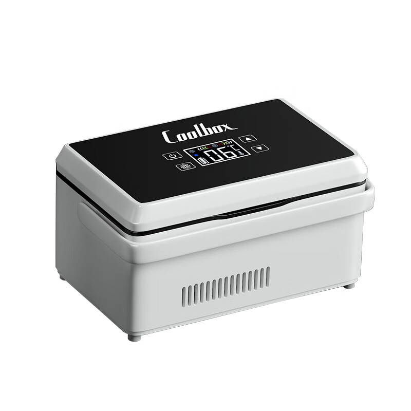酷宝（Coolbox）胰岛素冷藏盒便携式迷你小冰箱旅行充电式车载保鲜药品疫苗恒温箱 大盒提手双电池12小时 车家两用 2L