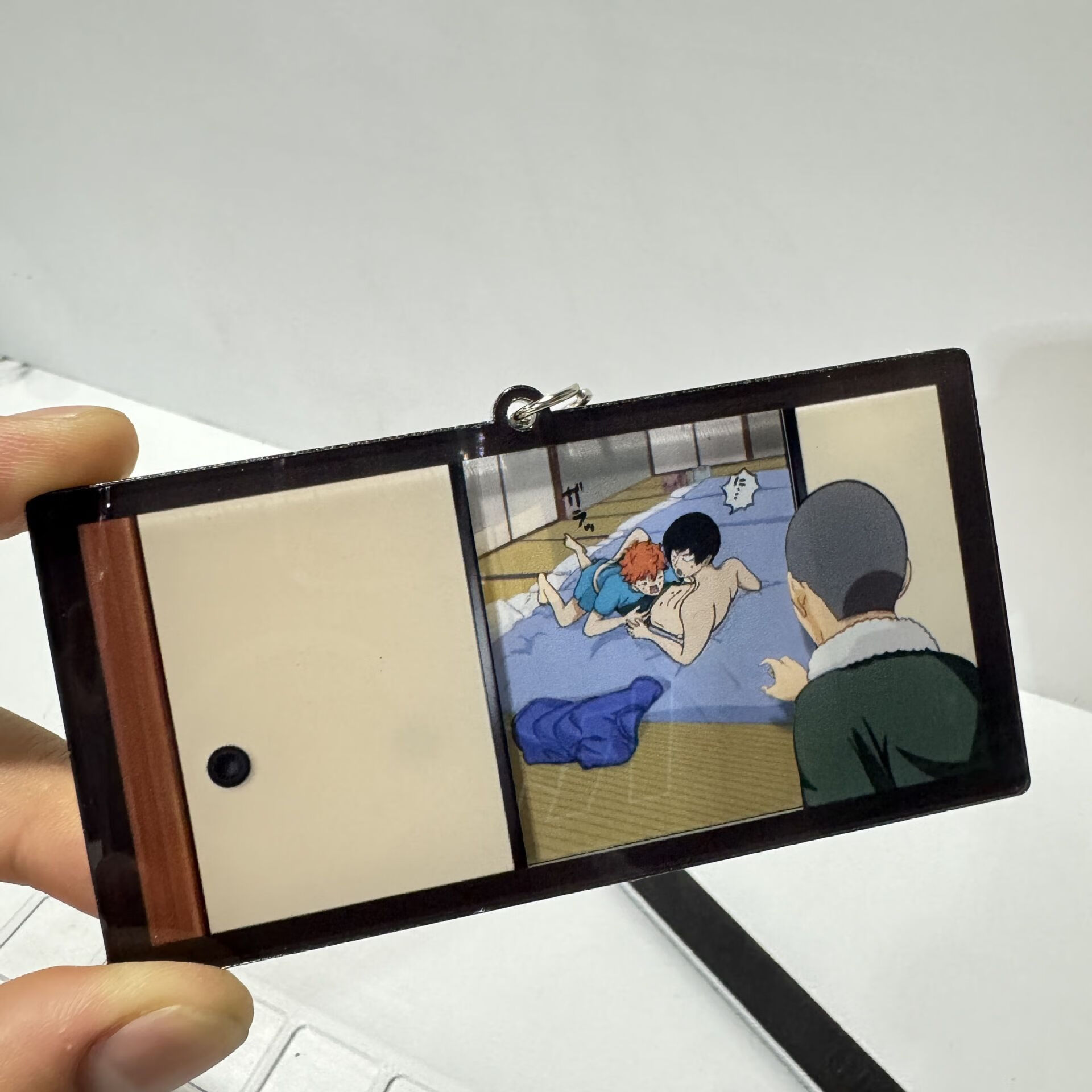 霜魄排球少年亚克力立牌排球少年开门系列钥匙扣日向厕所奇遇月山开门