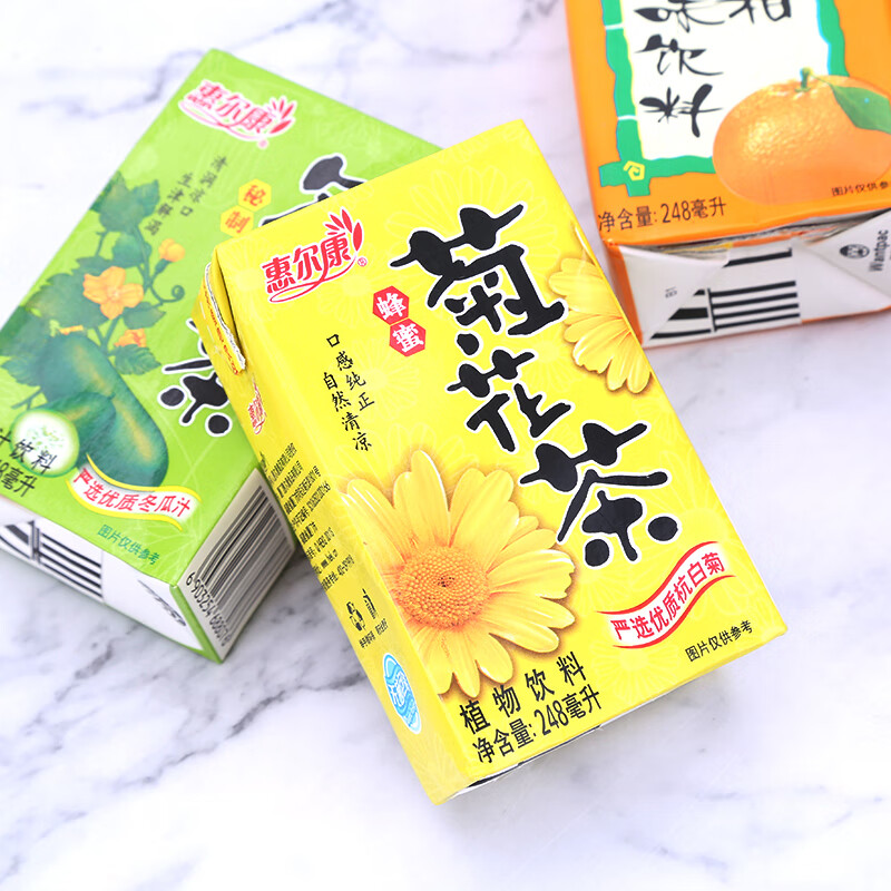惠尔康凉菊花茶茶整箱24盒清凉夏日消暑 菊花茶248ml*24盒