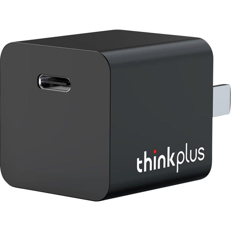 ThinkPlus联想 苹果充电器30W氮化镓iPhone15快充PD20W/27W兼容手机ipad平板USB-C安卓Type-C快充 黑