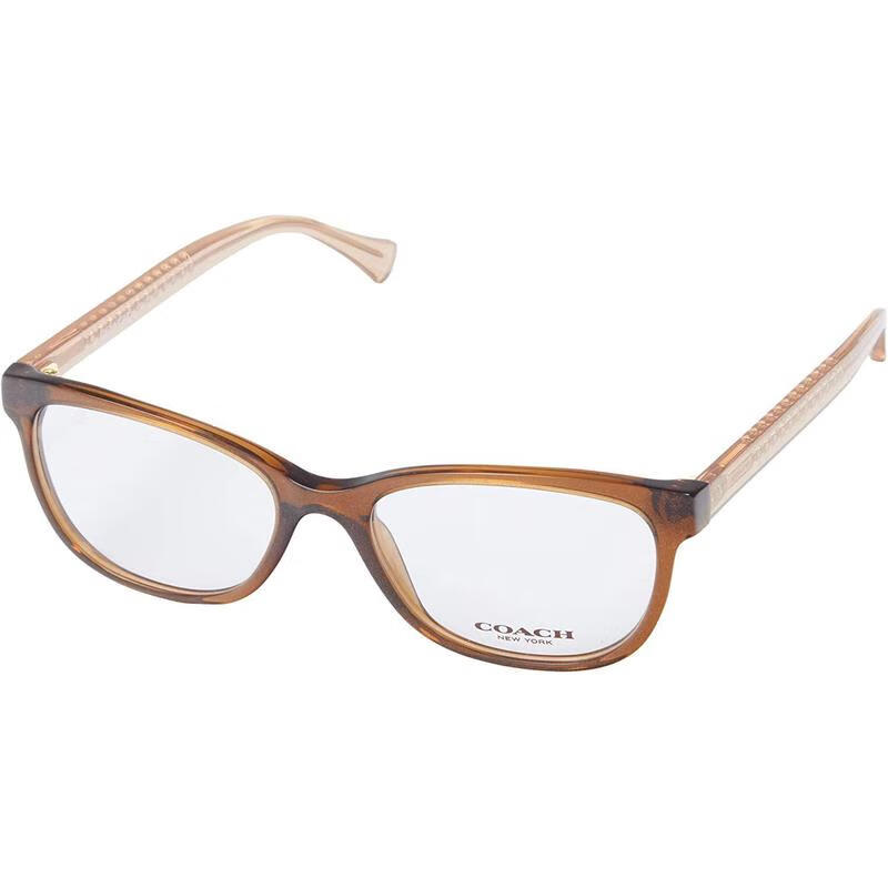 蔻驰(coach)蔻驰女士窄边框简约休闲奢侈品眼镜hc6072 brown glitter
