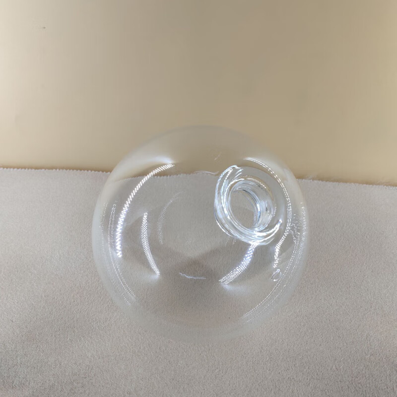 圆形透明绕线玻璃灯罩g9球中球奶白e27分子罩g4创意diy外壳罩 12cm