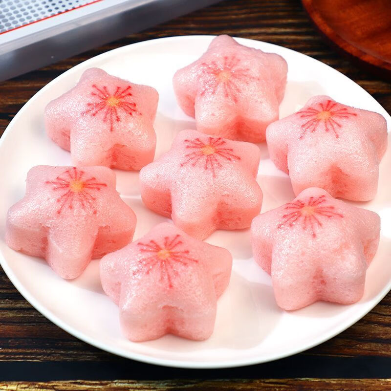 食芳溢峰仔樱花糕300g10个草莓风味夹心糕点冷冻半成品懒人早餐家庭