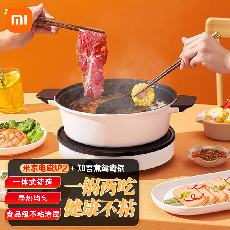 小米米家电磁炉2 双环火力加热 99挡火力调温 oled屏幕 低温持续加热