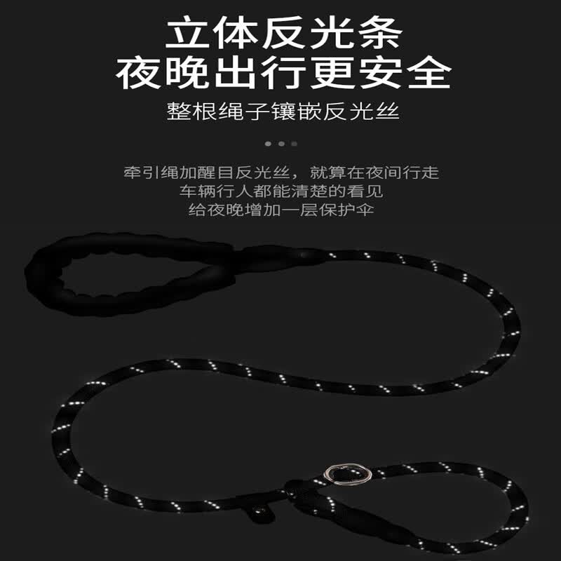 拉维佩特(LOVINGPET)p绳中型犬 柯基牵引绳P链遛狗绳泰迪比熊牵引绳狗绳p绳小型犬 红(2.0M) M(1.0)【参考15-40斤狗狗】