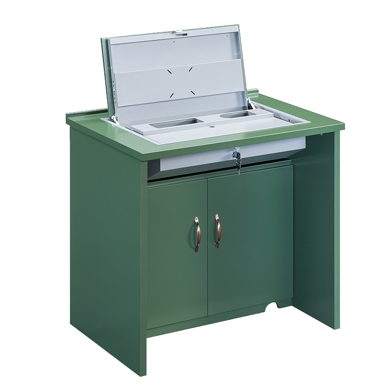 卡奈登  办公桌办公室工位培训桌 单人多功翻转隐藏台式机电脑桌职员桌会议桌 0.8米 GYXS-2453(不含设备)