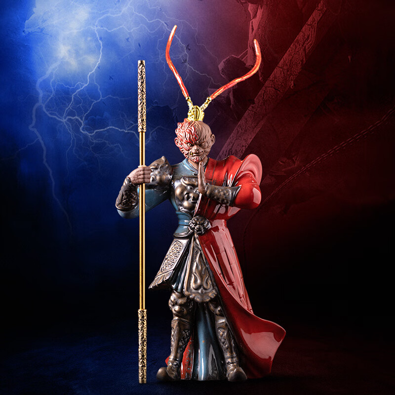 孙悟空大圣归来客厅玄关装饰摆件陶瓷桌面家居 【一念之间】魔佛站款