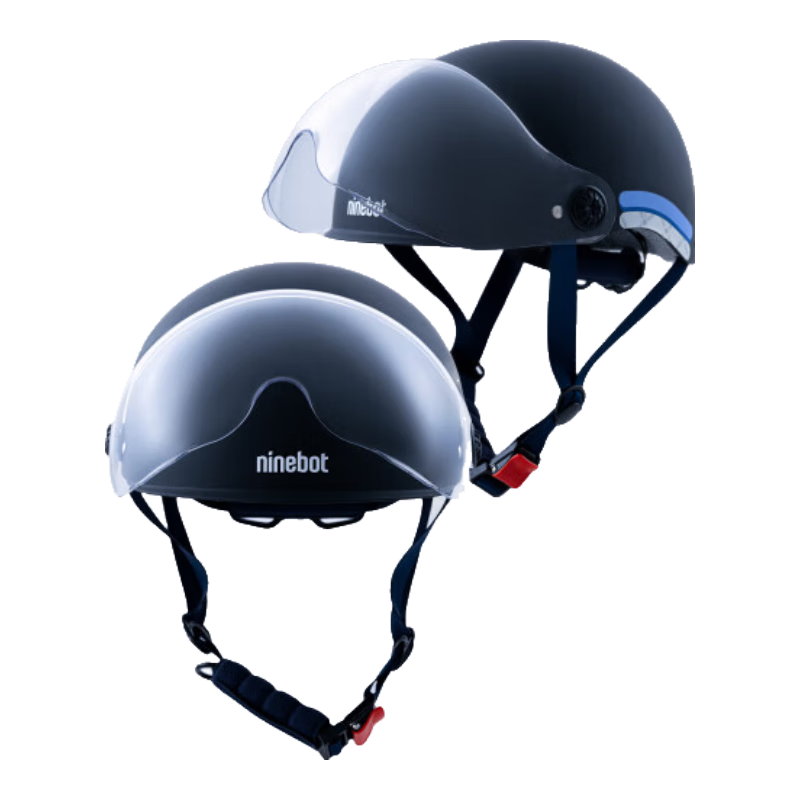 九号（Ninebot）ninebot九号简洁款头盔男女通用轻盈透气电动自行车帽3C认证 曜石黑 L
